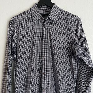 Dsquared2 Men’s Plaid Button Down Shirt Size 48 Navy/Red Medium